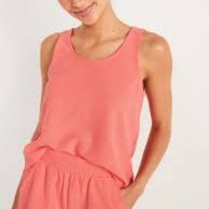 Old Navy Lightweight Textured Knit Lounge Tank Top Pink